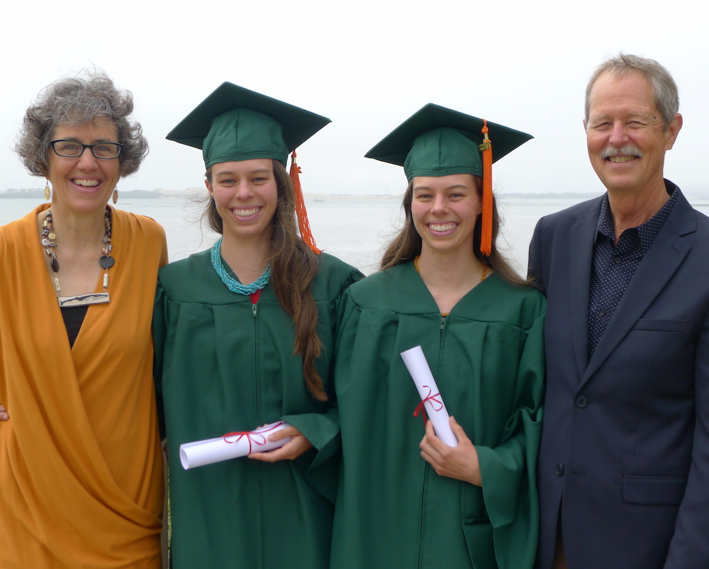 oak meadow family celebrating graduation